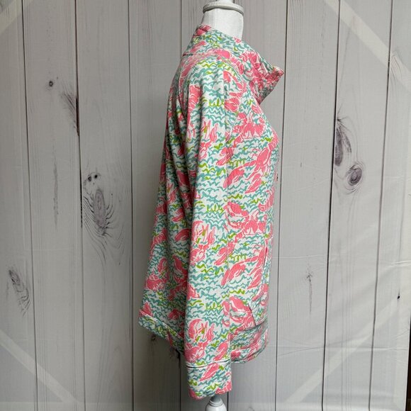 Lilly Pulitzer Captain Popover Lobstah Roll Print Cotton Small EUC - Picture 3 of 10